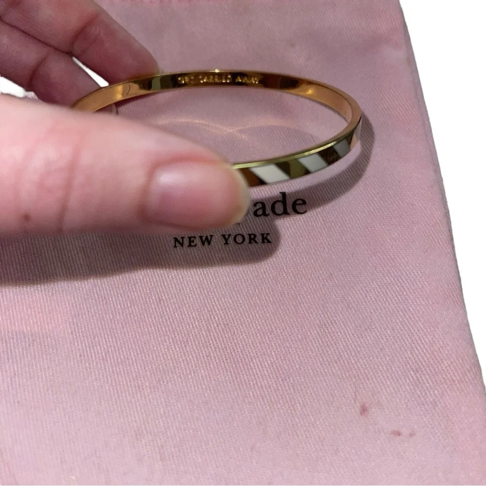 Kate Spade New York Women’s Idiom Bracelet - Get Carried Away - White & Gold - Picture 5 of 11